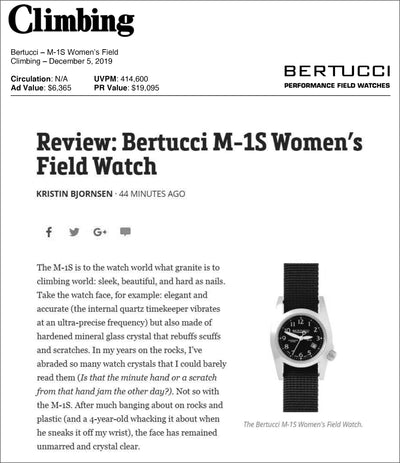 Climbing Review: Bertucci M-1S Women’s Field Watch