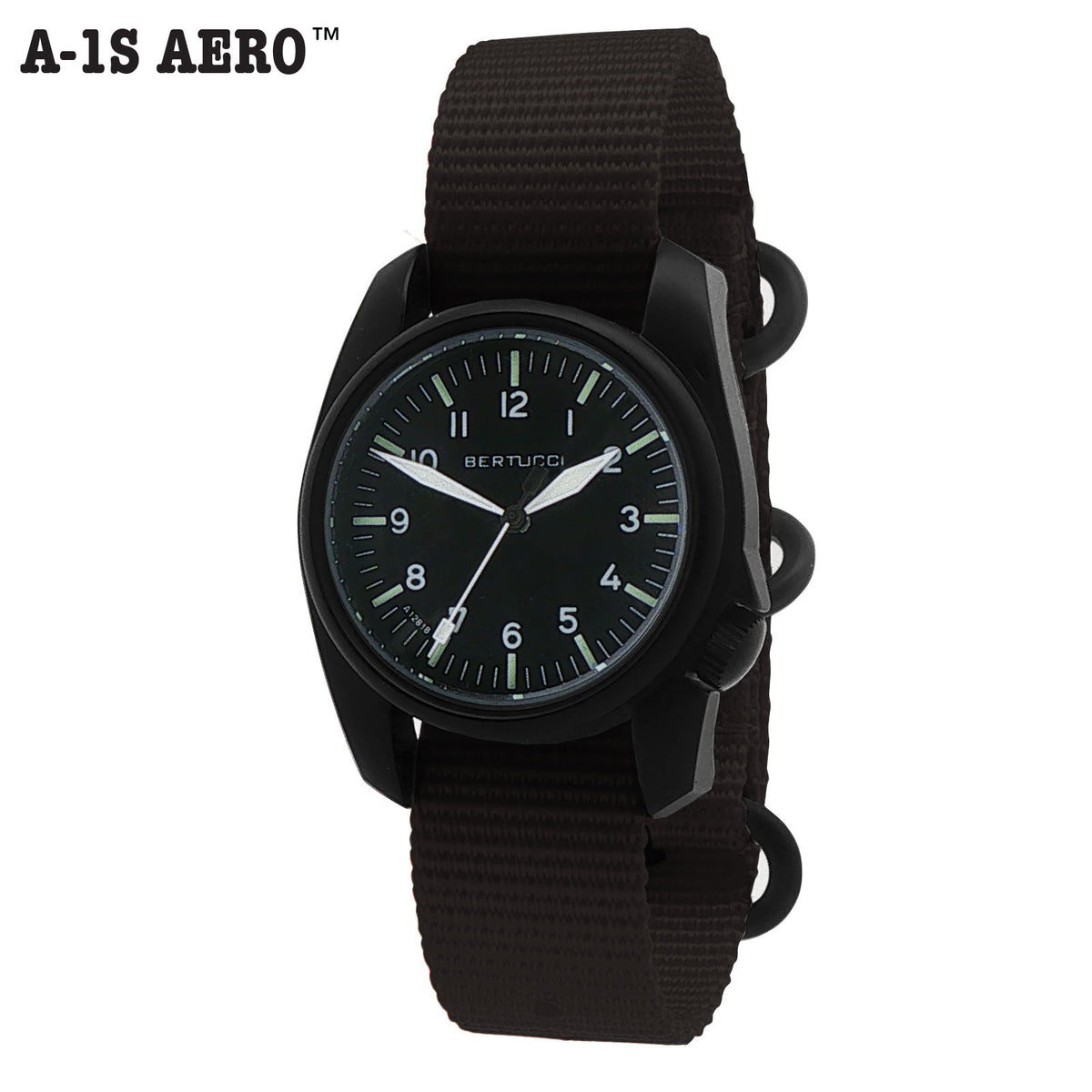 A-1S AERO™ - Black Dial w/ black nylon band #10607