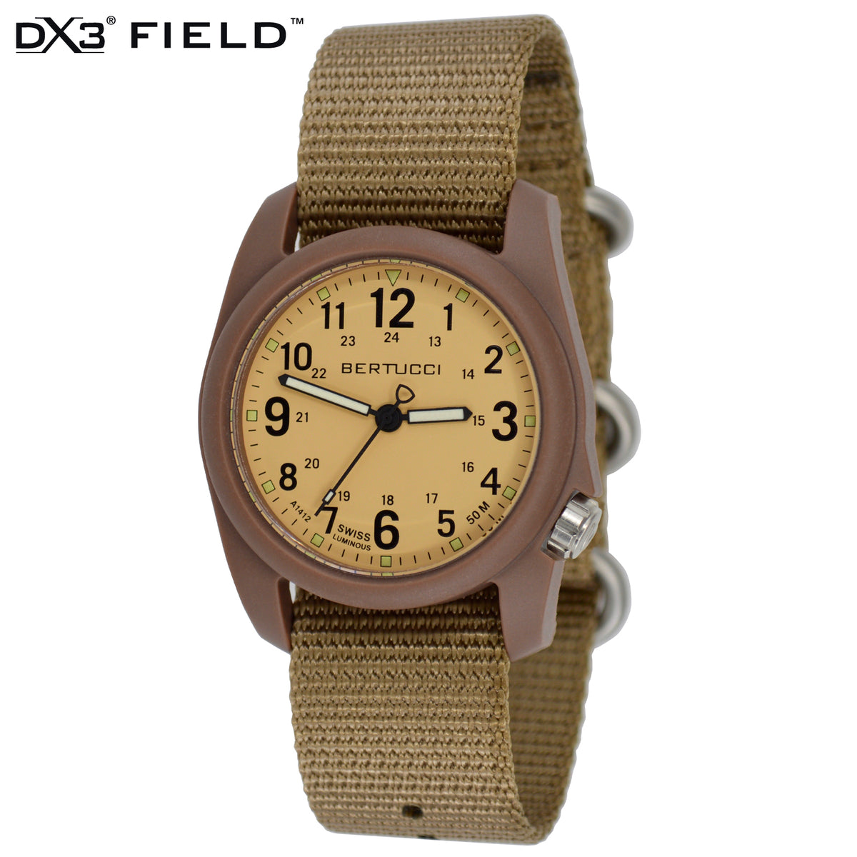 11021 DX3® Field™ - Patrol Khaki™ Dial w/ Coyote Nylon Band