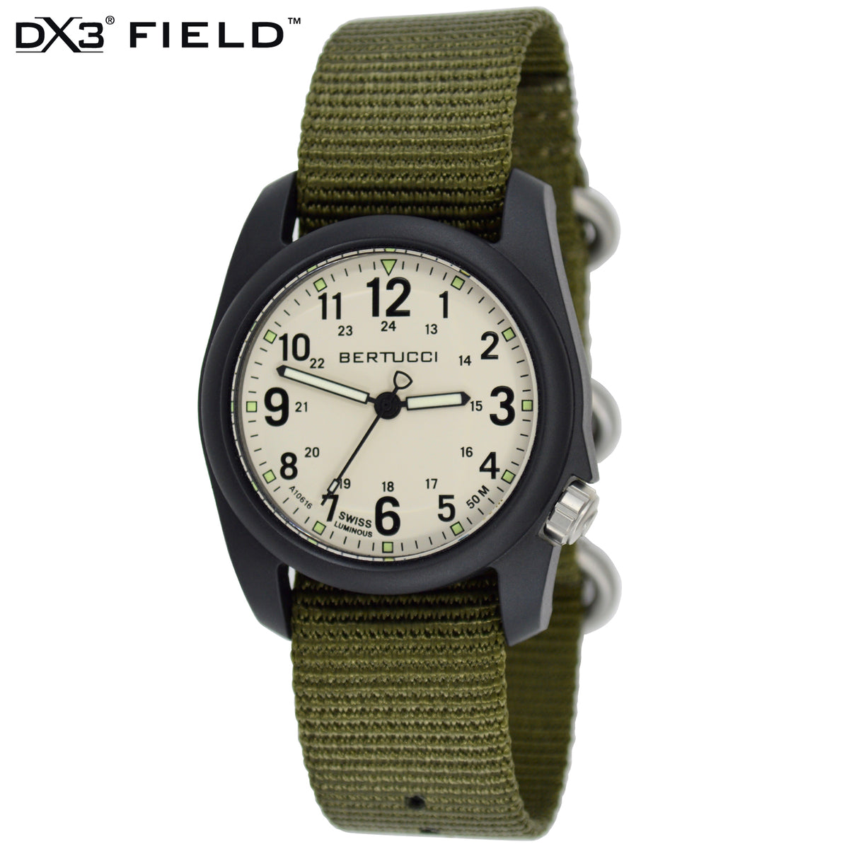 11049 DX3® Field™ - Stone Dial, Defender Olive™ Nylon Band