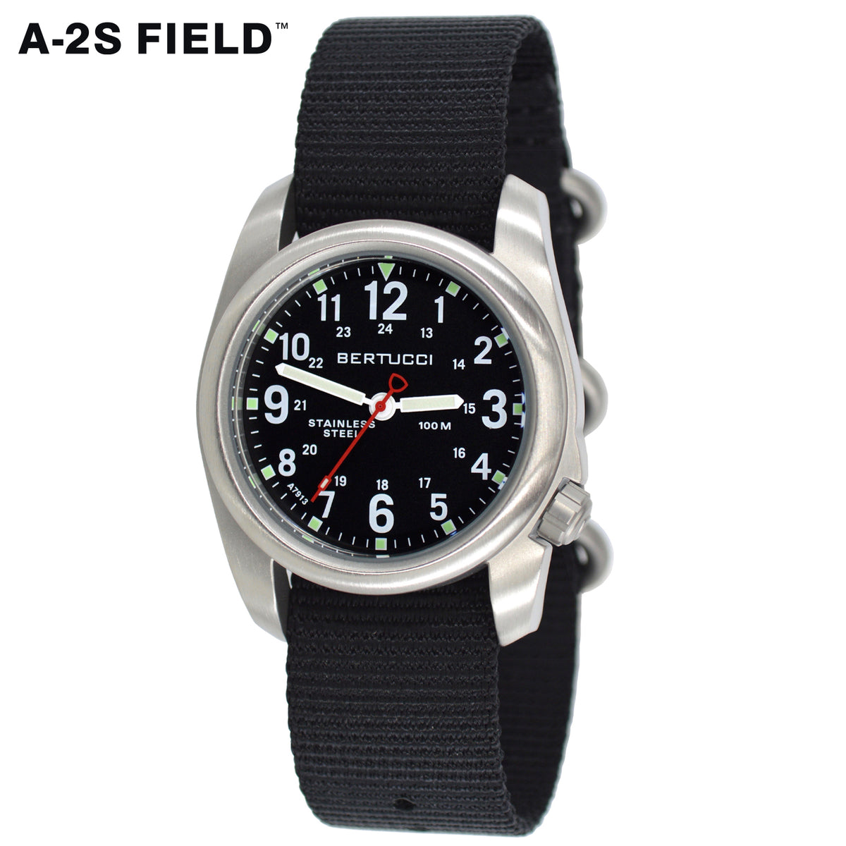 11050 A-2S Field - Black dial, Black Nylon Band