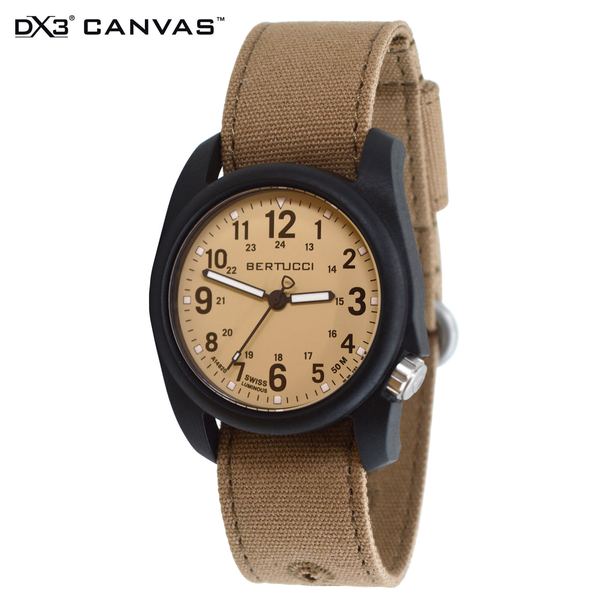 11092 DX3® Canvas™ - Bertucci Khaki™ Dial, Sahara Comfort