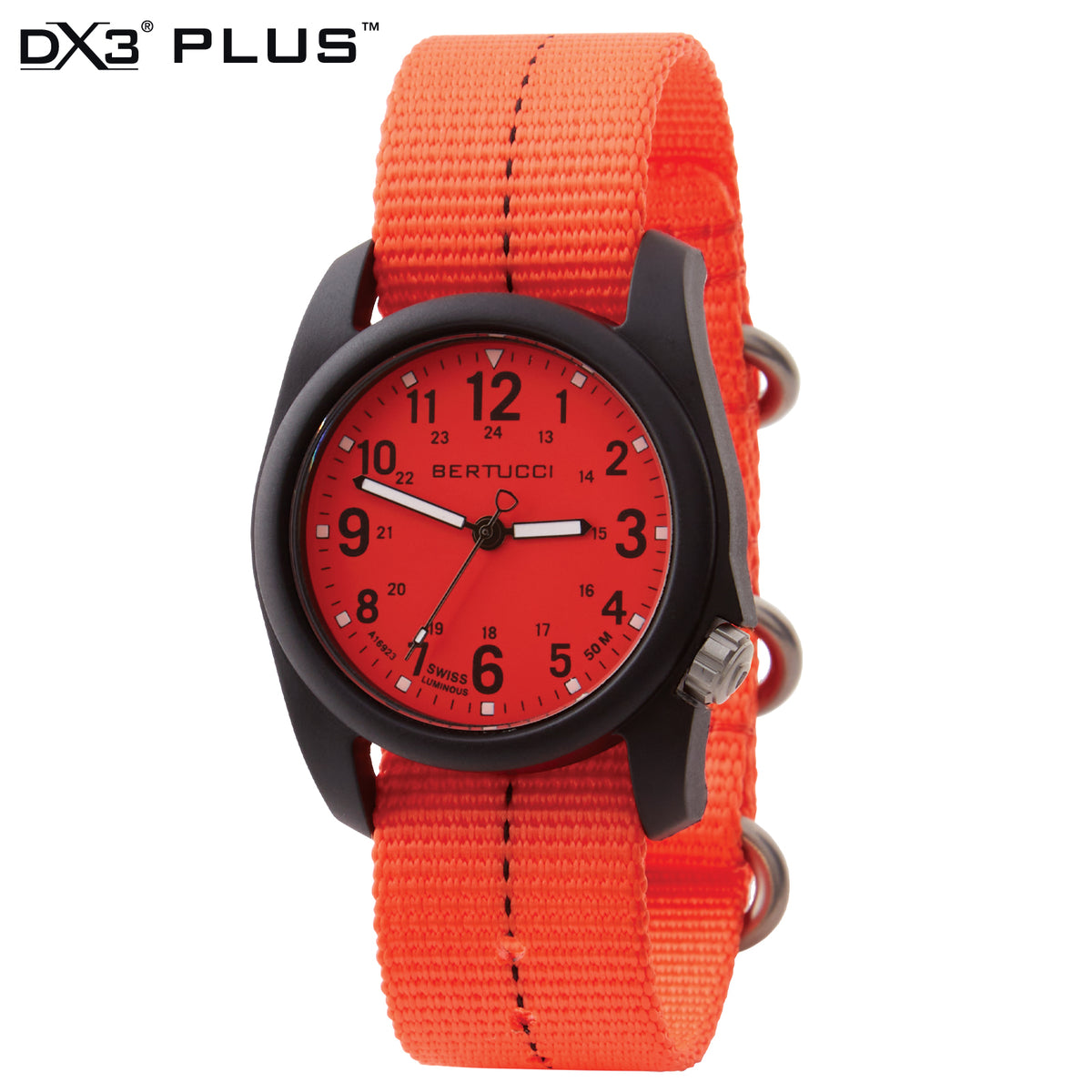 カラマズＢＡ1-ＣＬＩ30デラックス DX3® Plus™ - Blaze Dial, Blaze w/ Black Dash Line™ Nylon Band