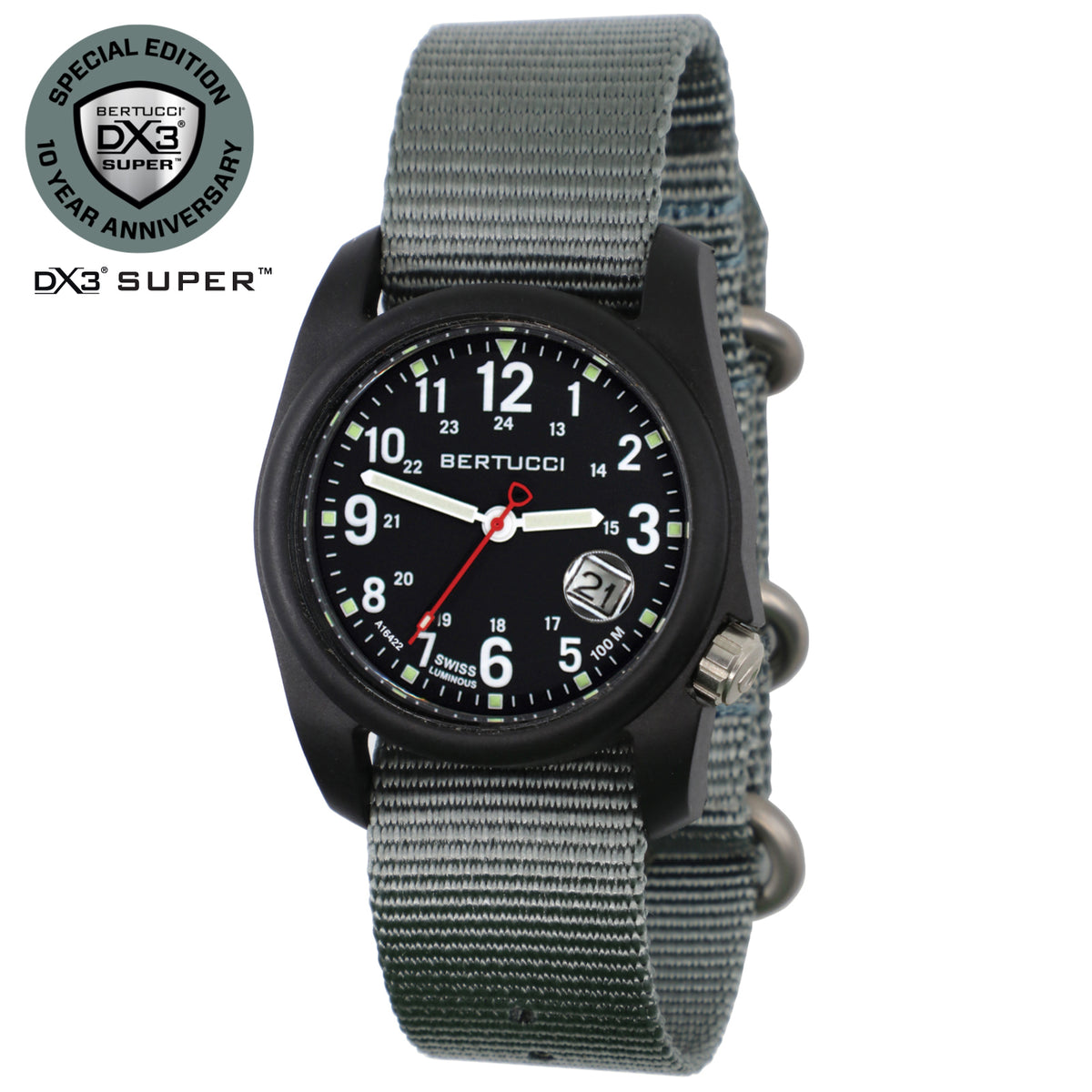 11201 DX3® SUPER™ - Black w/ Vintage Drab™ Nylon Band