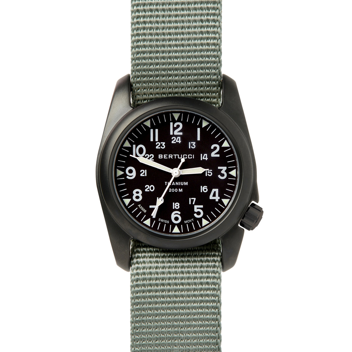 【中古】「非常に良い」BLACKRAPID プロテクトR レギュラー RAG2C-1AS 12028 A-2T Vintage, Black dial w/ Defender Drab Nylon Band