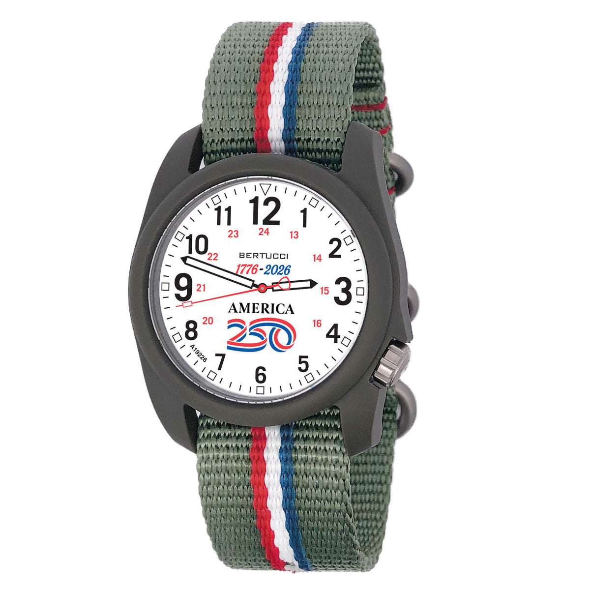 11158 DX3® Field America 250 - White Dial, Dark Olive Case - USA