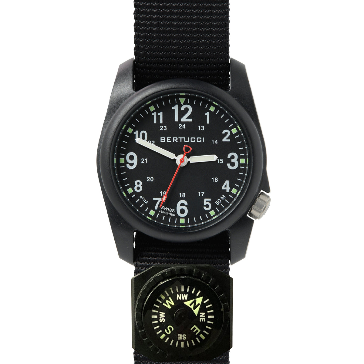 11102 DX3® Compass™ - Black Dial, Black Nylon Band