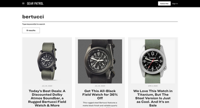 Bertucci Field Watches Featured on "The Gear Patrol Store"