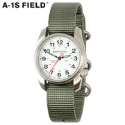 #10020 A-1S Field™ - White Dial, Defender Drab Nylon Band