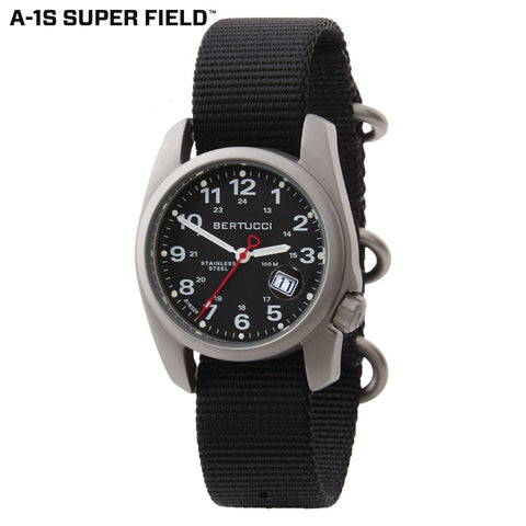 #10600 A-1S Super Field™ - Black Dial w/ black nylon band