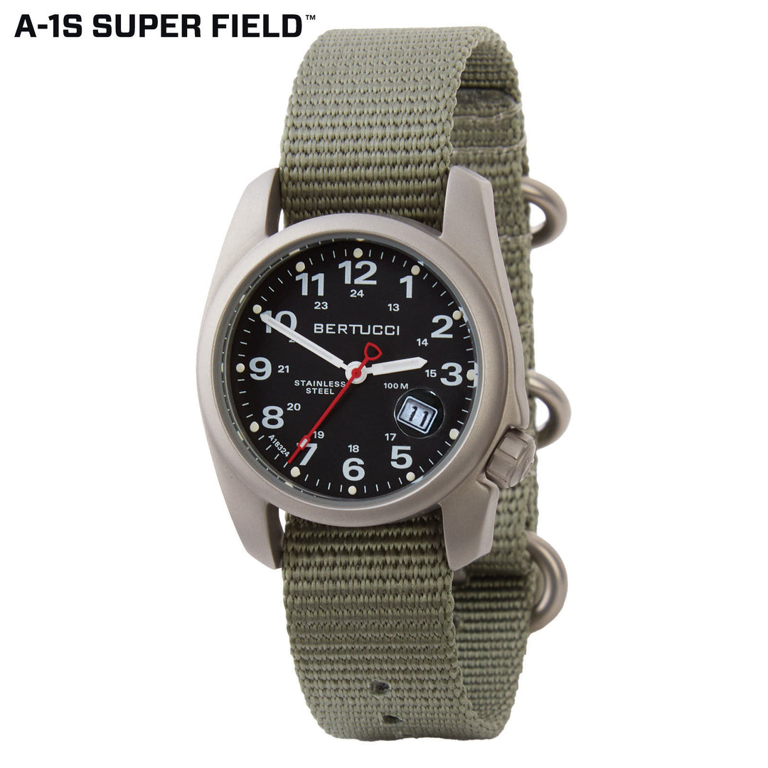 10602 A-1S Super Field™ - Black Dial w/ Defender drab nylon band
