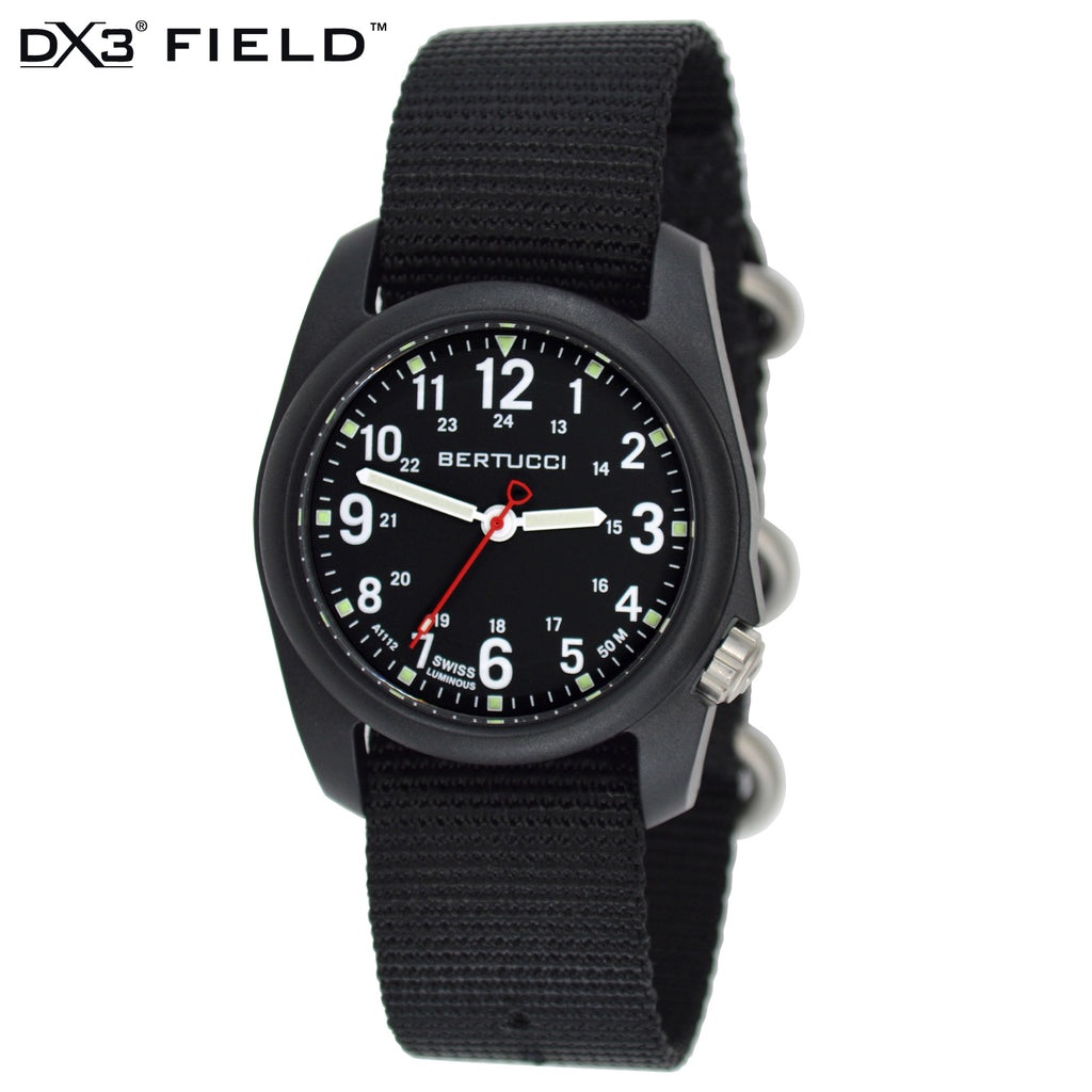 11015 DX3® Field™ - Black Dial w/ Black Nylon Band