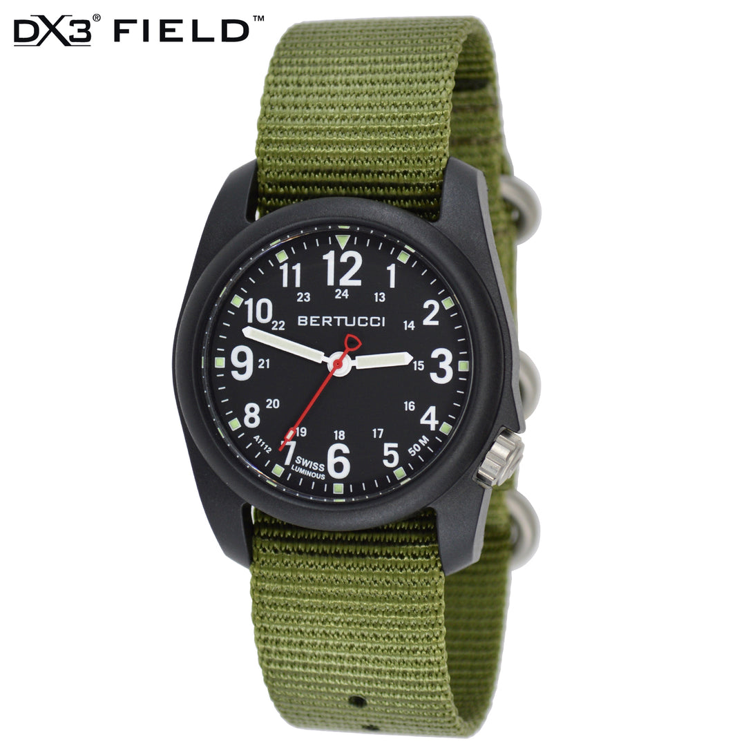 11016 DX3® Field™ - Black Dial w/ Forest Nylon Band