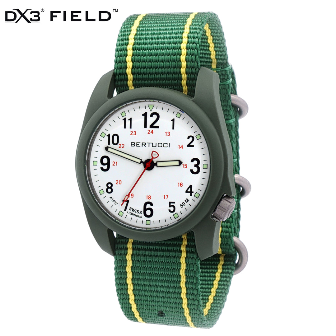 アルティメット 11155 DX3® Field™ - White Dial w/ Augusta Green Nylon Band