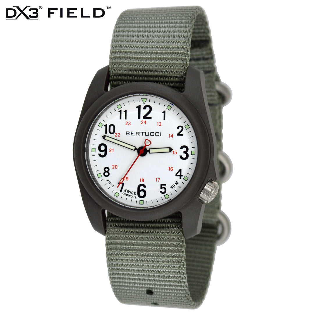 11019 DX3® Field™ - White Dial w/ Defender Drab™ Nylon Band