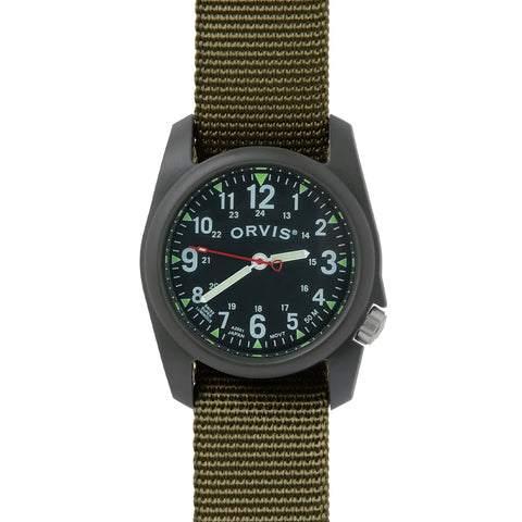#11026 Men's Orvis Special Limited Edition, Black dial w/ Defender Olive™ Band - Collectors Corner Circa 2014