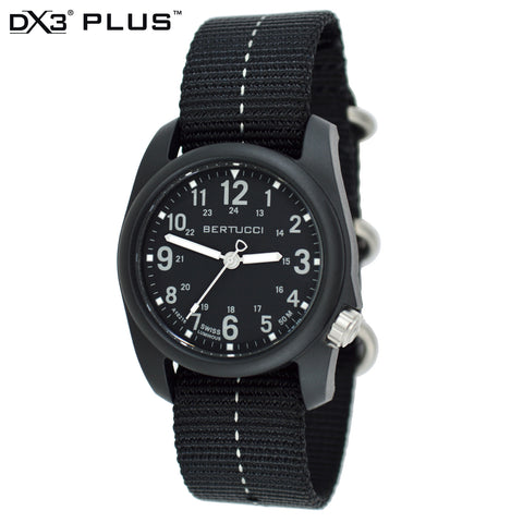 #11043 DX3® Plus™ - Black w/ Ghost Gray™ Dial, Black w/ Ghost Gray™ Dash Line™ Nylon Band - Original MSRP: $75