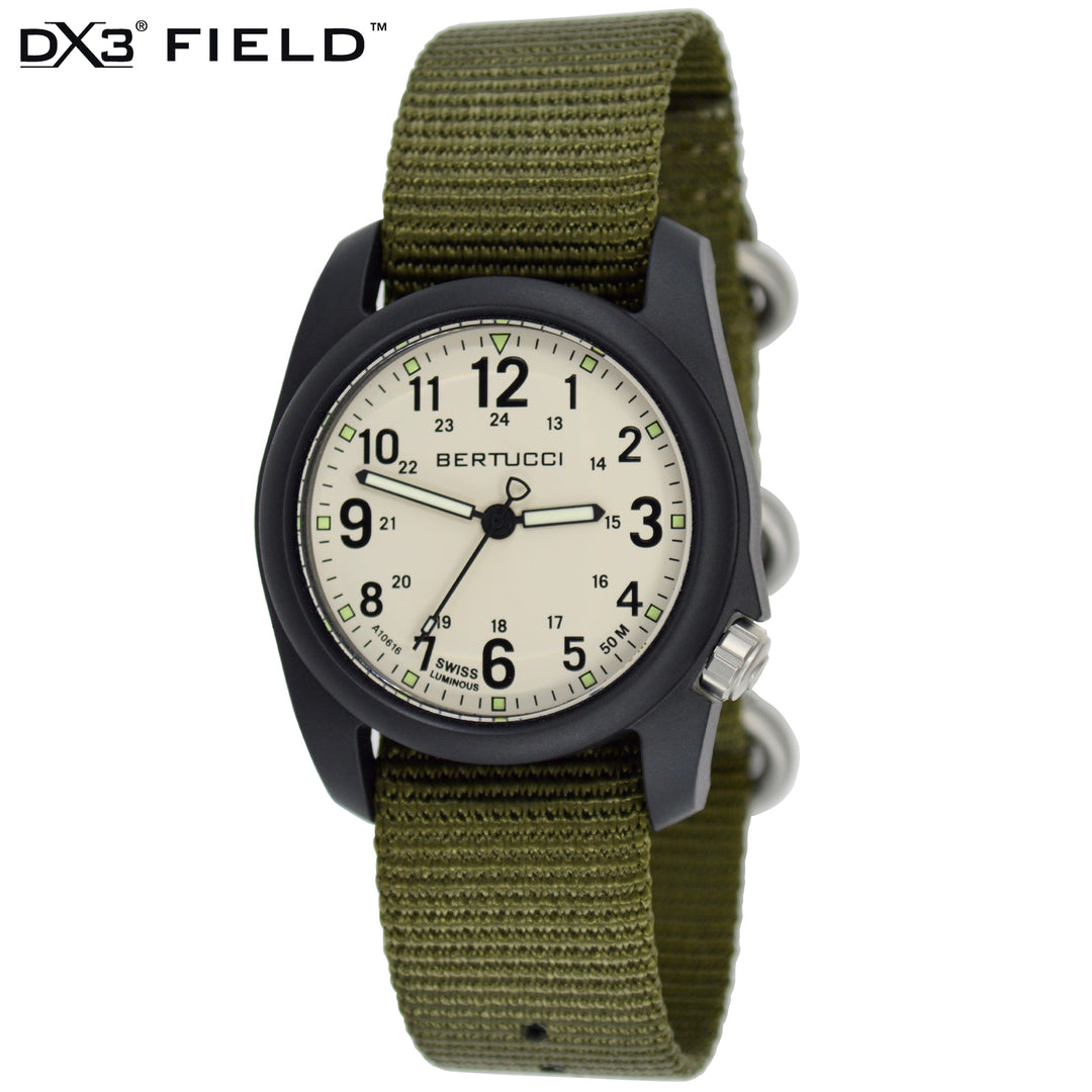 11049 DX3® Field™ - Stone Dial, Defender Olive™ Nylon Band