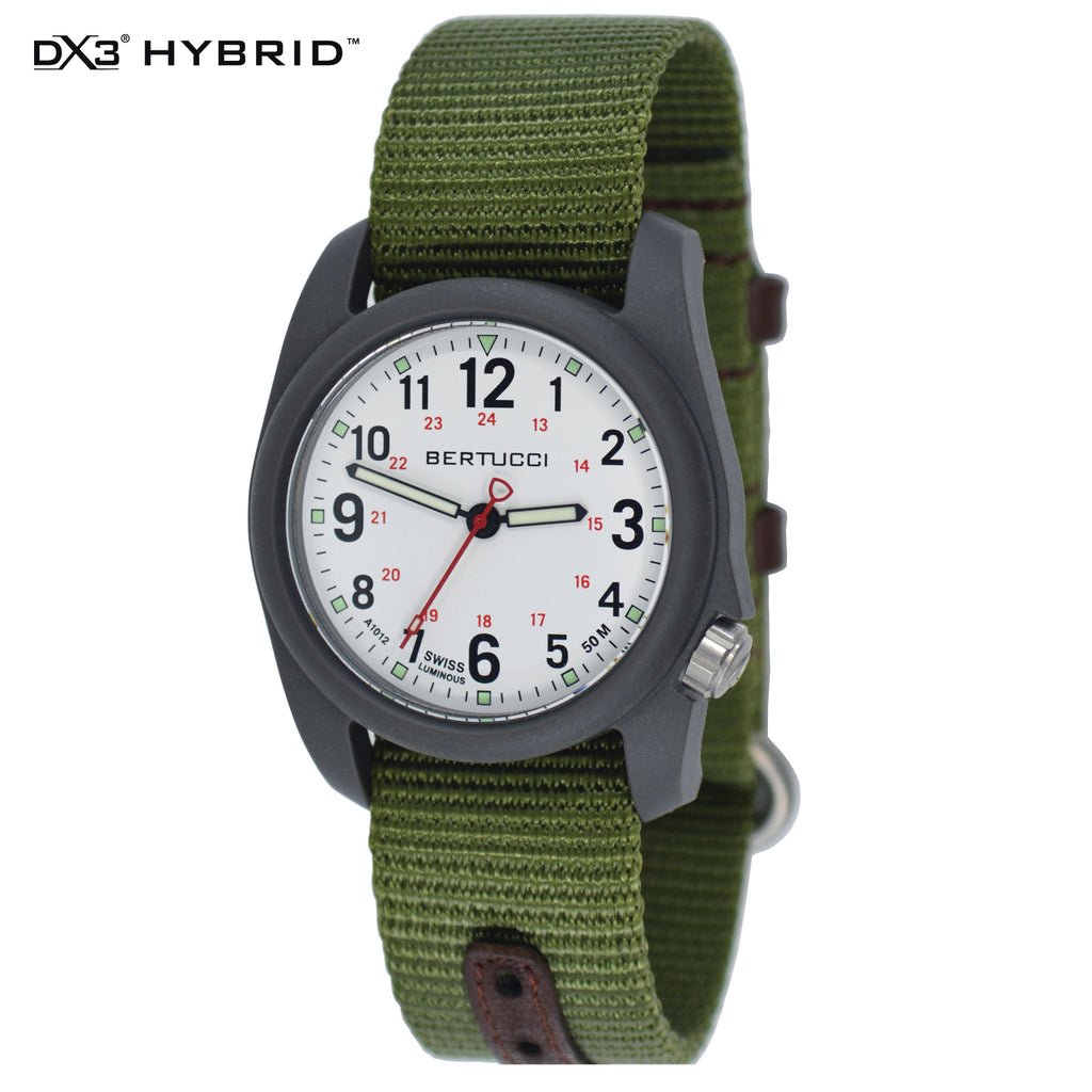 11098 DX3® Hybrid™ - White dial / Dark Olive case- #283 Forest