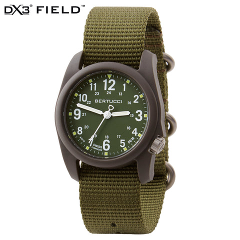 #11117 DX3® Field™ - Olive Dial, Forest Nylon Band