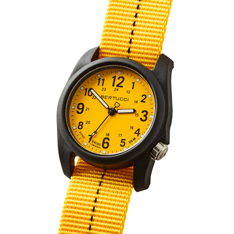 #11120 DX3® Plus™ - Pro-Yellow Dial, Pro-Yellow w/ Black Dash Line™ Nylon Band