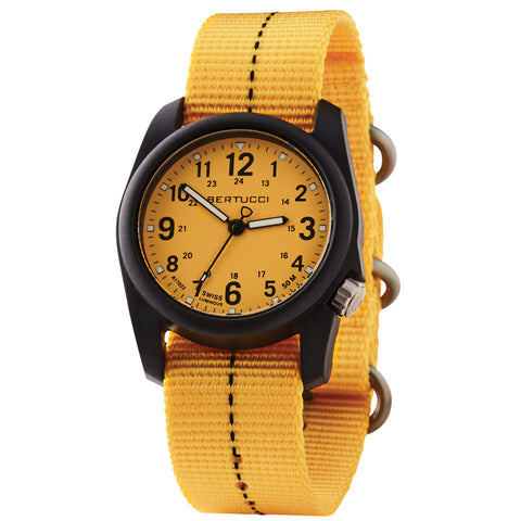 #11120 DX3® Plus™ - Pro-Yellow Dial, Pro-Yellow w/ Black Dash Line™ Nylon Band