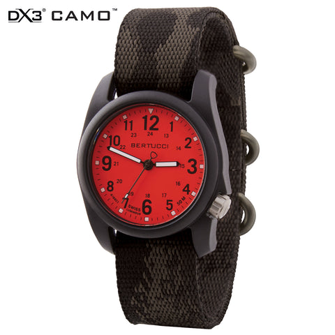 #11153 DX3® CAMO™ Special Edition - Blaze dial, Black Multicam webbing band