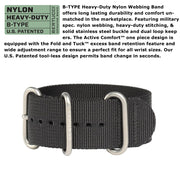 #13905 A-4TS Super Yankee™ Solar - Black dial, Black Nylon Band