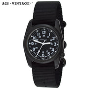 #11509 A-2S Vintage™ - Black dial, Black Nylon Band