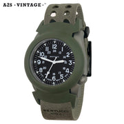 #11515 A-2S Vintage, Black dial w/ #32V Foliage Vtech Tridura™ band + #301 Foliage Pro-Guard - Military Ultra-Duty™