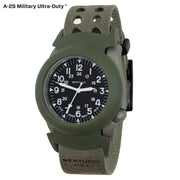 #11515 A-2S Military Ultra-Duty™, Black dial w/ #32V Foliage Vtech Tridura™ band + #301 Foliage Pro-Guard