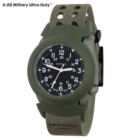 #11515 A-2S Military Ultra-Duty™, Black dial w/ #32V Foliage Vtech Tridura™ band + #301 Foliage Pro-Guard