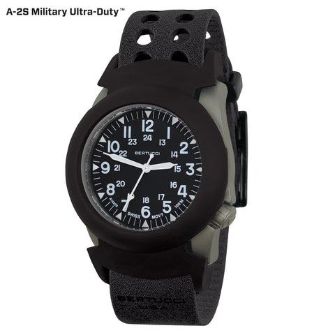 #11516 A-2S Military Ultra-Duty™, Black dial w/ #31V Black Vtech Tridura™ band + #300 Black Pro-Guard