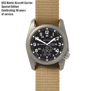 #11520 USS Nimitz Aircraft Carrier Special Edition - Black dial, Bertucci Khaki Nylon band