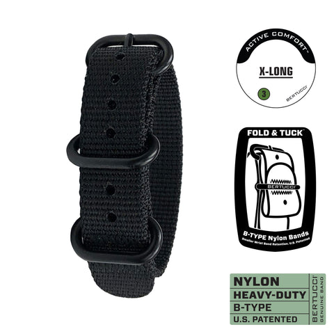 #117BXL - Black w/ black ION hardware, 5/8" - 17 mm size for M-1 & M-2 Cases, Original MSRP $30