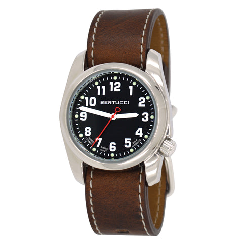 #12072 A-2T HIGHPOLISH - Onyx Black™ Dial, Nut Brown Horween Leather Band