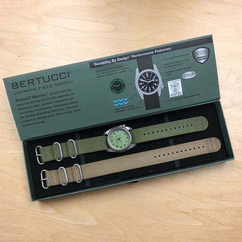 #12123 A-2T Original Classic, Olive Dial w/ Forest Nylon Band - Collectors Corner Circa 2010