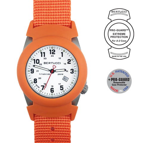 #12207LE A-2T Original Classic - White w/ Base Camp Orange Nylon Band