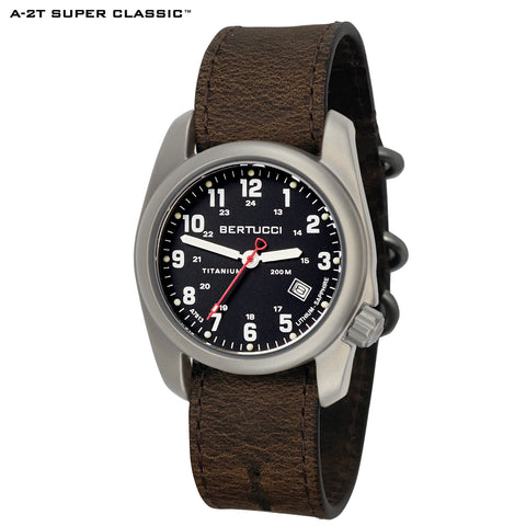 #12734 A-2T Super Classic™ - Black Dial, Alpina Brown Duraform™ leather band