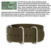 #13906 A-4TS Super Yankee™ Solar - Black dial, Defender Olive™ Nylon Band