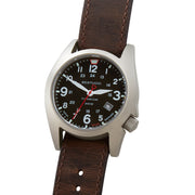 #12903 A-7TS RETROSPEC™ SOLAR Black Dial, Alpina Brown Duraform™ leather band