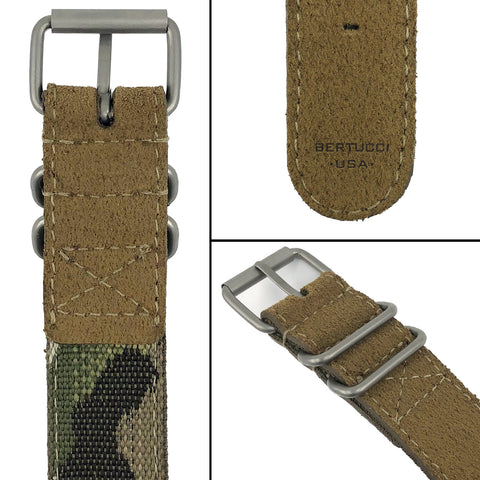 #13907 A-4TS Super Yankee™ Solar - Black dial, Desert Rough-Out Leather + Webbing Band