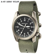 #13400 A-4T AERO Pilot - Black dial, Defender Drab Nylon Band