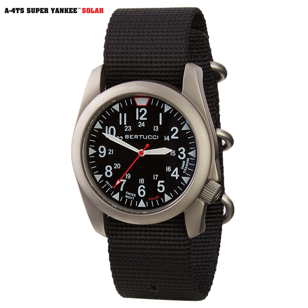 13905 A-4TS Super Yankee™ Solar - Black dial, Black Nylon Band
