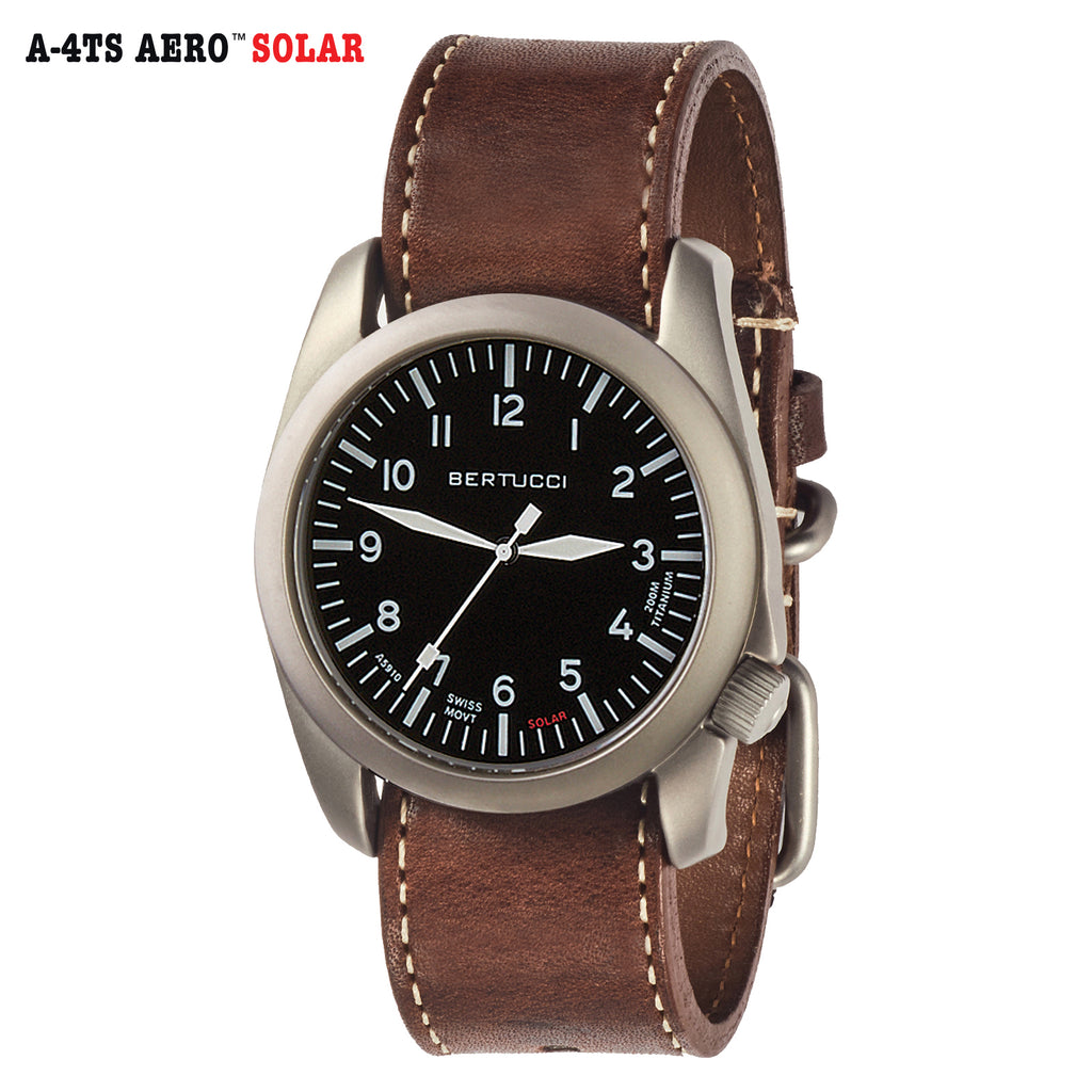 13908 A-4TS AERO™ Solar - Nut Brown Horween® Heritage Leather Band