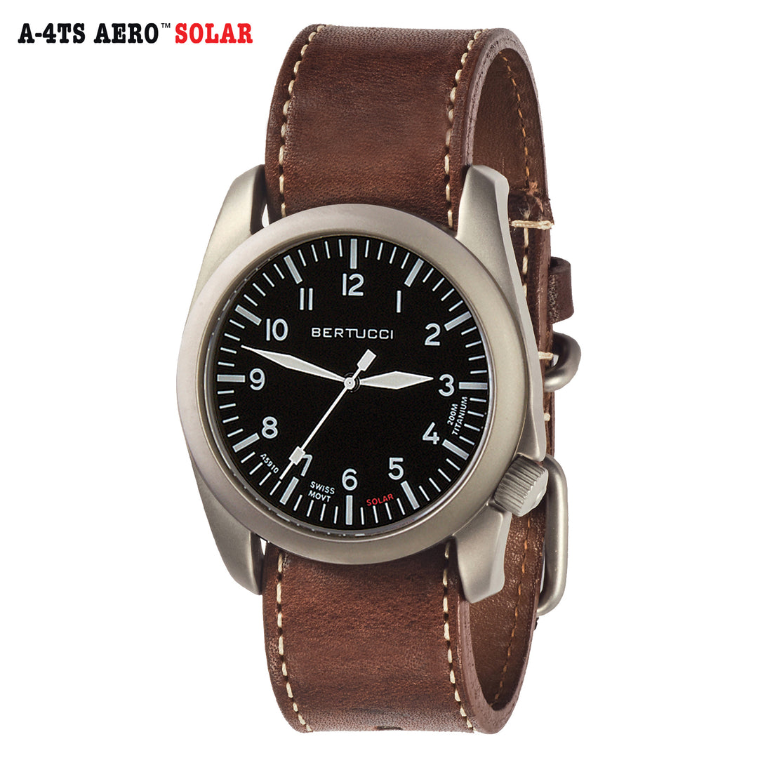 13908 A-4TS AERO™ Solar - Nut Brown Horween® Heritage Leather Band