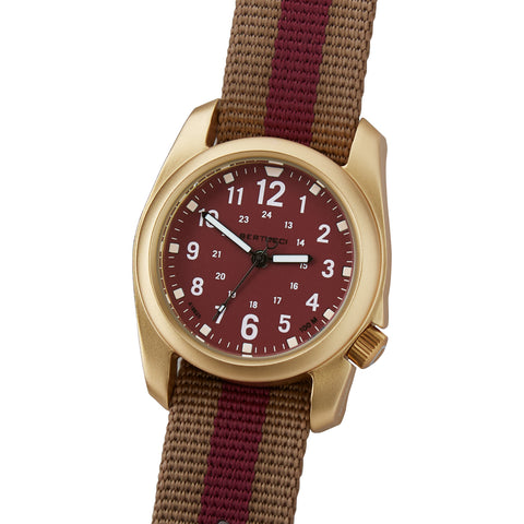 #16307 A-2A Golden Field™ - Legion Red dial, Coyote w/ Legion Red Pro-Stripe™ Nylon Band