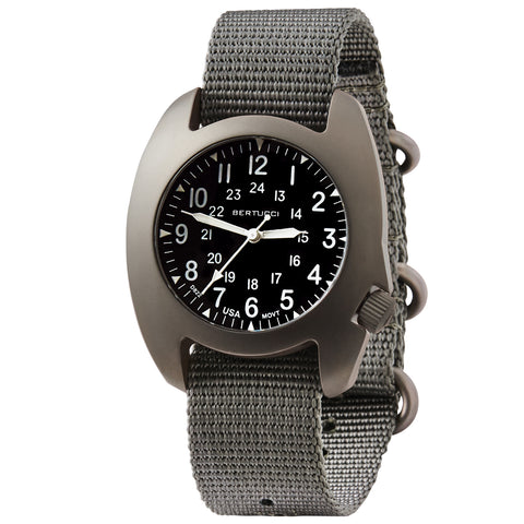 #17016 D-3T RETROFORM EPIC - Black Dial w/ Vintage Drab Nylon Band