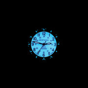 #22034 A-2SEL Super Illuminated Ghost Gray electroluminescent dial w/ Thin Blue Line nylon band - Police Watch