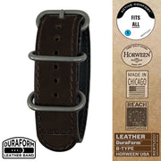 12734 Black dial- #242BD Alpina Brown Duraform™ leather band